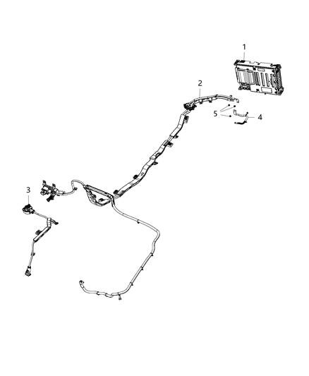 2019 Ram 1500 Cable-48 Volt Hybrid Battery Diagram for 68333686AB