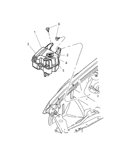 2004 Chrysler Sebring Cap-Coolant Recovery Bottle Diagram for 5014117AA