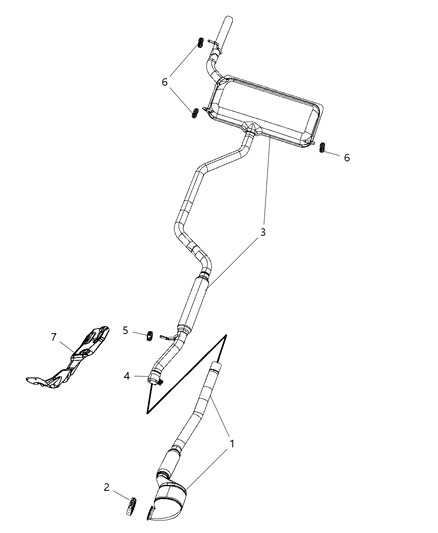 2008 Dodge Avenger Exhaust System Diagram 1