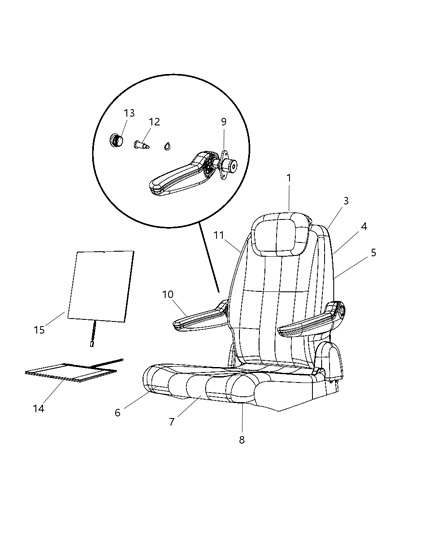 2010 Dodge Grand Caravan Plug-ARMREST Diagram for 1HU681D5AA