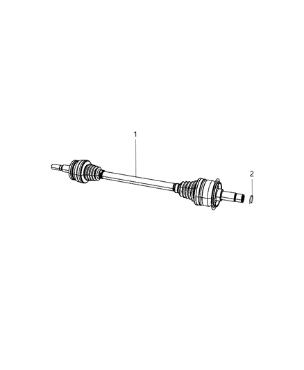 2008 Dodge Charger Axle Shaft Assembly Driveline And Axles Diagram for 4726035AE