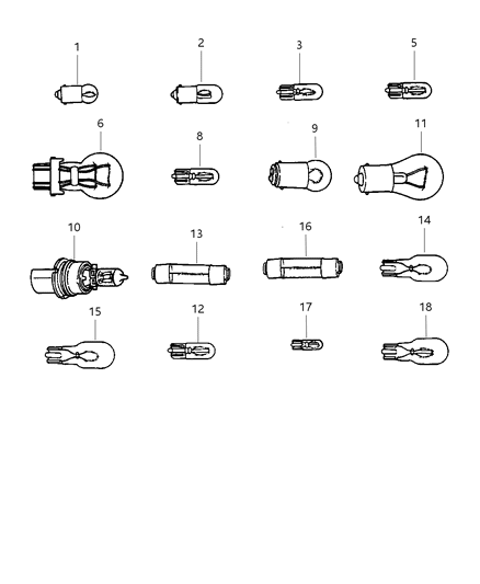 1998 Jeep Grand Cherokee Bulb 194Na Diagram for L00194NA