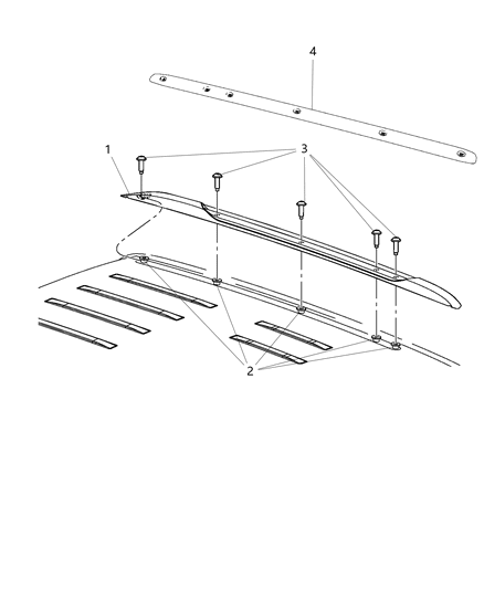 2013 Jeep Grand Cherokee Rail-Roof Diagram for 55079172AI