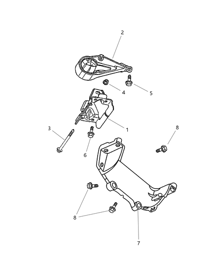 2004 Jeep Grand Cherokee Bracket-Insulator Diagram for 52058992