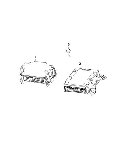 2016 Chrysler Town & Country Module, Occupant Restraint & Electronic Pedestrian Diagram