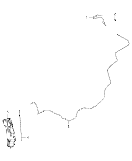 2020 Dodge Journey Hose-Rear Window WIPER Washer Diagram for 5178459AB