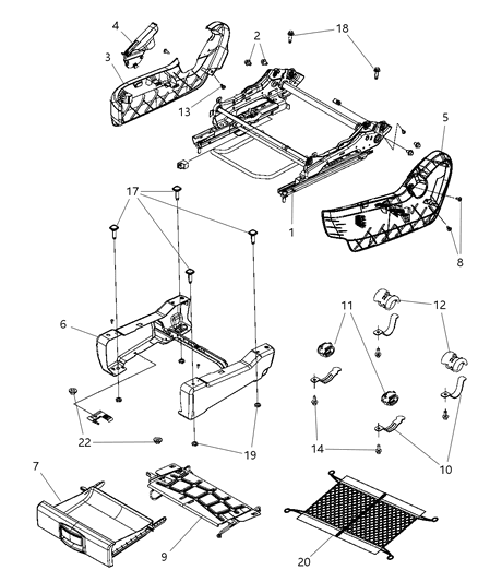 2008 Dodge Grand Caravan Shield-Passenger OUTBOARD Diagram for 1JB241S3AA