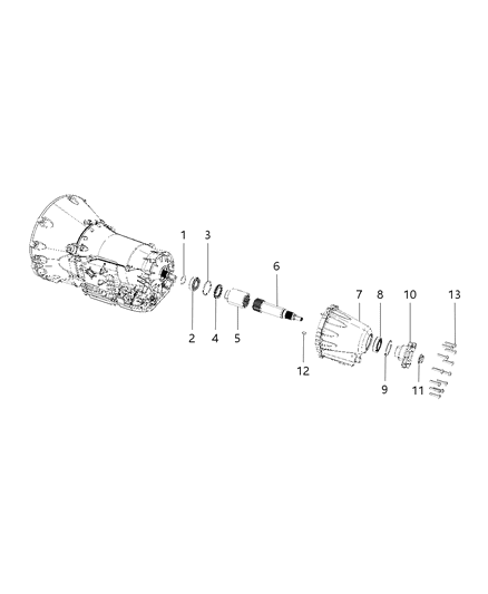 2009 Jeep Grand Cherokee Case , Extension & Adapter Diagram 9