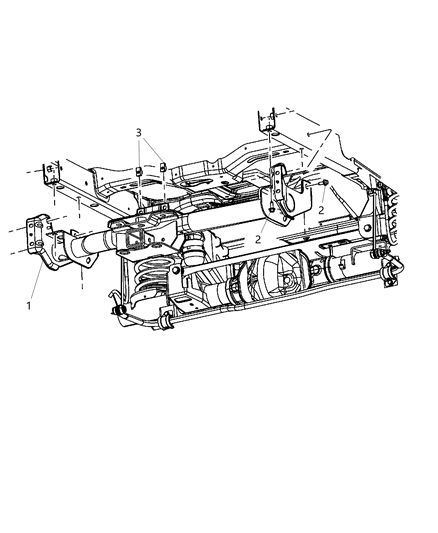 2014 Ram 1500 Tow Hooks & Hitches, Rear Diagram