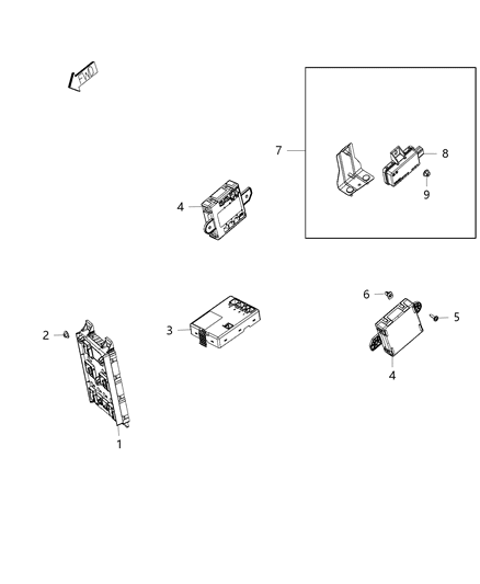 2015 Dodge Challenger Module-Body Controller Diagram for 68186570AD