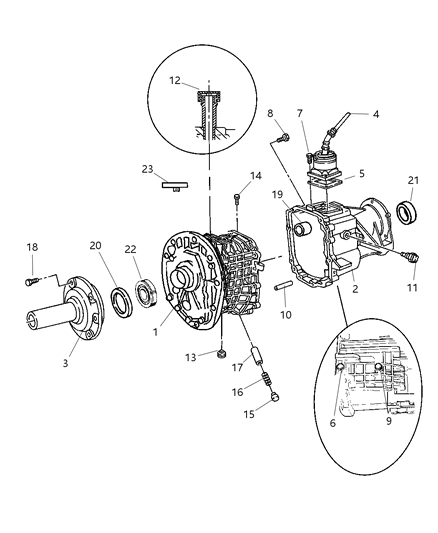 2000 Dodge Ram 1500 Quad & Club Cab Case & Related Parts Diagram