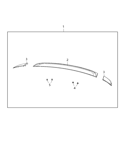 2017 Dodge Charger Spoiler Kit, Deck Lid Diagram