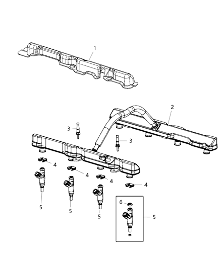 2021 Dodge Durango Injector-Fuel Diagram for 5281568AA