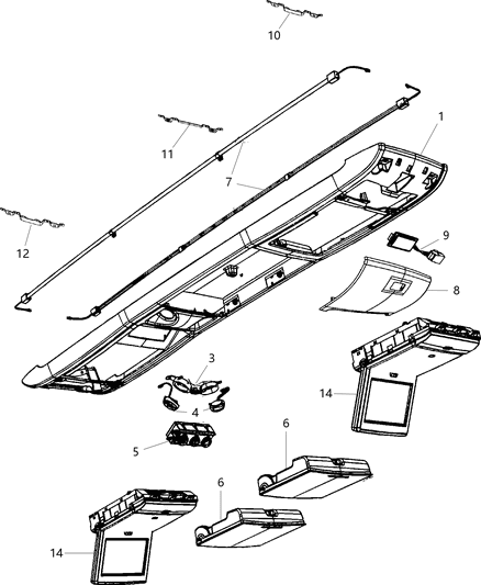 2008 Chrysler Town & Country Monitor-Media System Diagram for 1CM00DW1AF