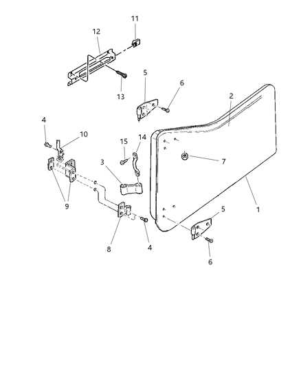 2003 Jeep Wrangler Door-Door Outer Diagram for 55175197AB