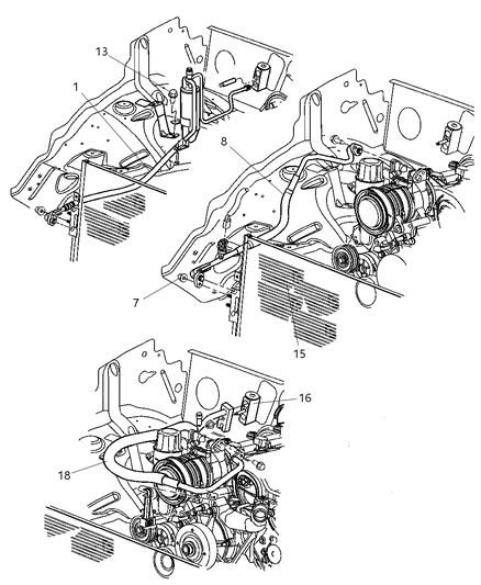 2003 Jeep Grand Cherokee Accumulator, Condenser & Lines Diagram 2