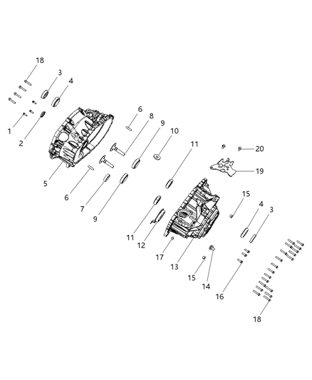 2008 Dodge Caliber Magnet-Transmission Diagram for 68033418AA