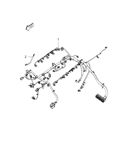 2014 Dodge Viper Wiring-Engine Ground Diagram for 5035144AA