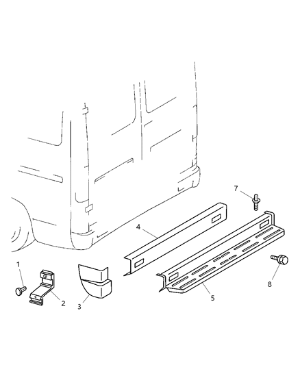 2005 Dodge Sprinter 2500 Bumper, Rear Diagram