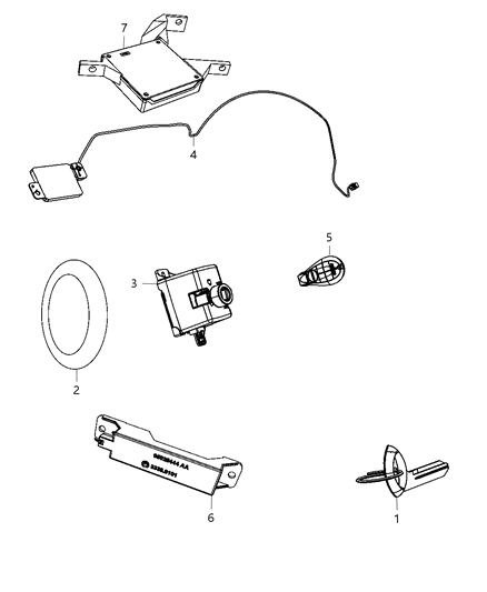 2011 Jeep Grand Cherokee Antenna-Remote Start And KEYLESS En Diagram for 68061764AB