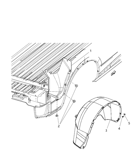 2012 Ram 1500 Shield-WHEELHOUSE Diagram for 68148511AA