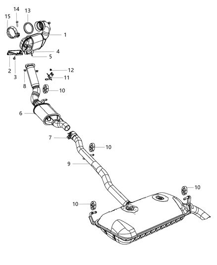 2014 Jeep Compass Exhaust System Diagram 2