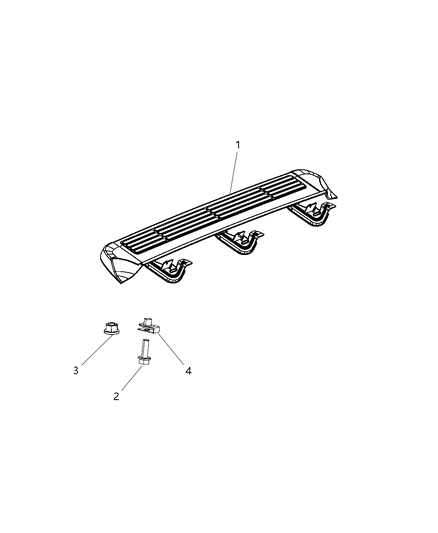 2008 Dodge Nitro Running Boards & Side Steps Diagram