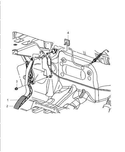 2007 Dodge Durango Pedal-Accelerator Diagram for 53032907AC