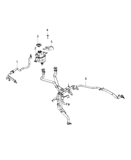 2020 Ram 1500 Coolant Recovery Bottle Diagram 3