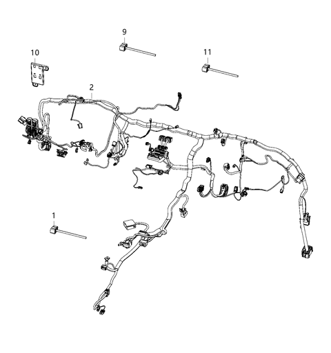 INSTRUMENT PANEL Diagram for 68496842AB