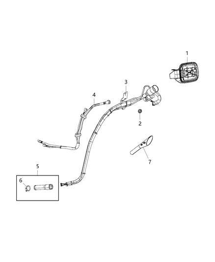 2019 Dodge Durango Tube-Fuel Filler Diagram for 68250923AI