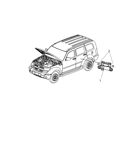 2008 Jeep Liberty Sensors - Steering & Suspension Diagram