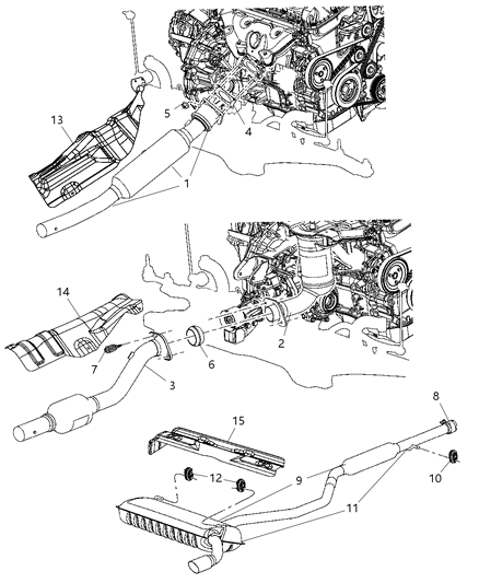 2009 Dodge Caliber Exhaust System Diagram 2