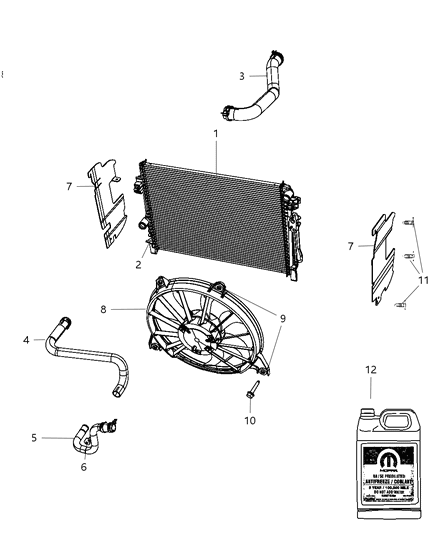 2009 Dodge Journey Module-Fan Diagram for 68038241AA