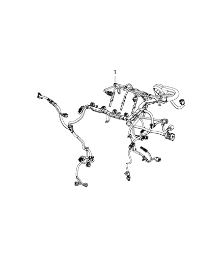 2017 Jeep Cherokee Harness-INJECTOR Diagram for 68286388AA