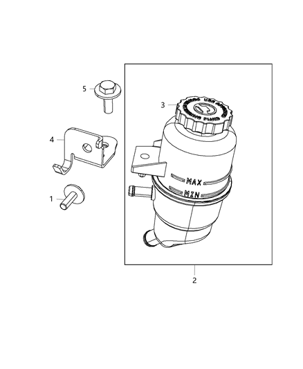 52126151AF - Genuine Mopar Reservoir-Power Steering Fluid