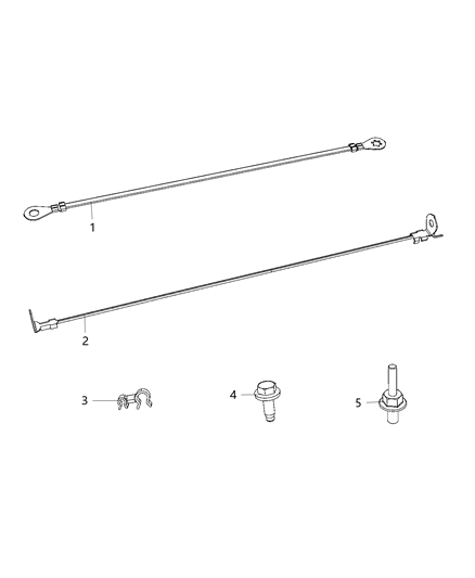 2021 Jeep Gladiator Straps, Ground Diagram 2