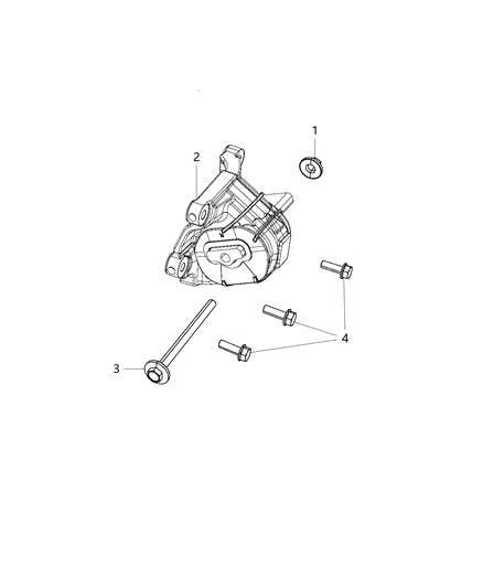 2020 Jeep Wrangler Support-Engine Mount Diagram for 68236159AB