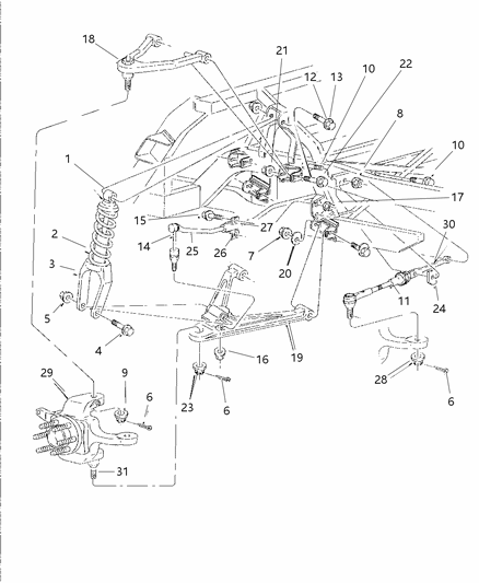 1999 Dodge Viper Nut Diagram for 6035643