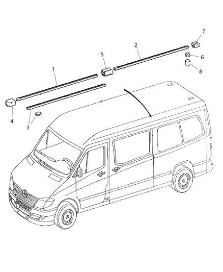 2007 Dodge Sprinter 2500 Luggage Rack Diagram