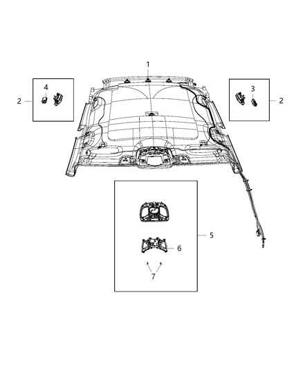 2020 Jeep Compass Lamps, Interior Diagram 3