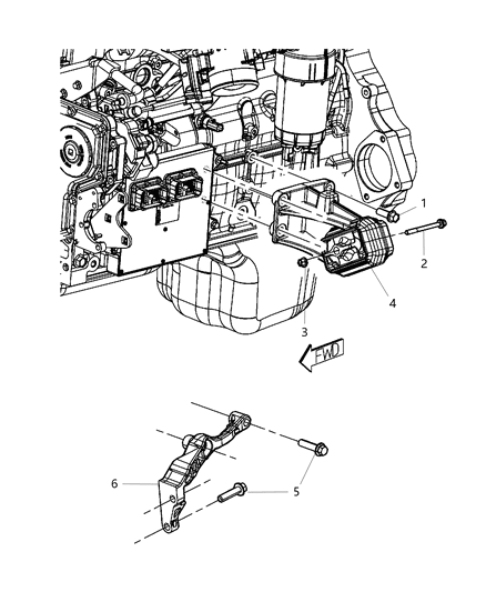 2017 Ram 5500 Engine Mounting Left Side Diagram 4