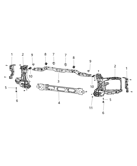 2016 Ram 4500 Radiator Support Diagram