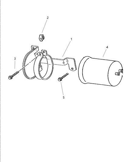 1997 Dodge Ram 1500 Bracket-Vapor CANISTER Diagram for 53030784