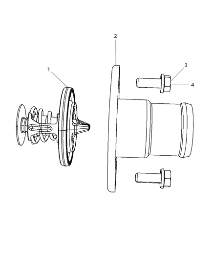 2012 Ram 1500 Thermostat & Related Parts Diagram