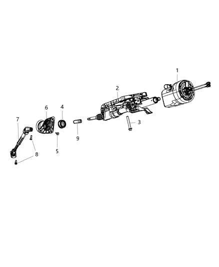 2013 Dodge Durango Column-Steering Diagram for 5057982AF