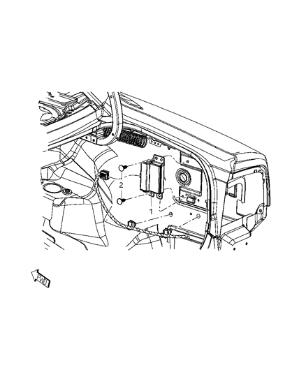 2013 Dodge Charger Module-Blind Spot Detection Diagram for 68157152AB