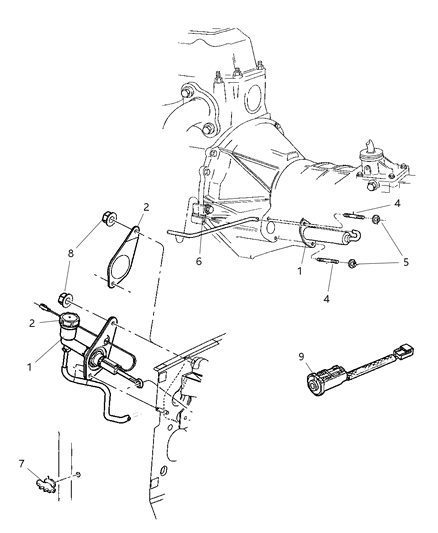 2003 Jeep Liberty Hydraulic Control-Clutch ACTUATOR Diagram for 52109746AA