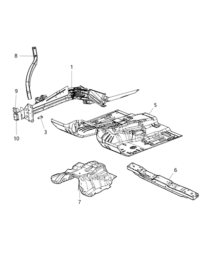 2011 Jeep Grand Cherokee Front Floor Pan Diagram