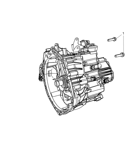 2009 Chrysler PT Cruiser Mounting Bolts Diagram 1